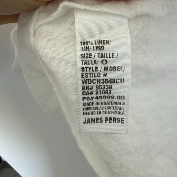 James Perse White Linen Sleeveless Top Size 0 - Picture 8 of 8